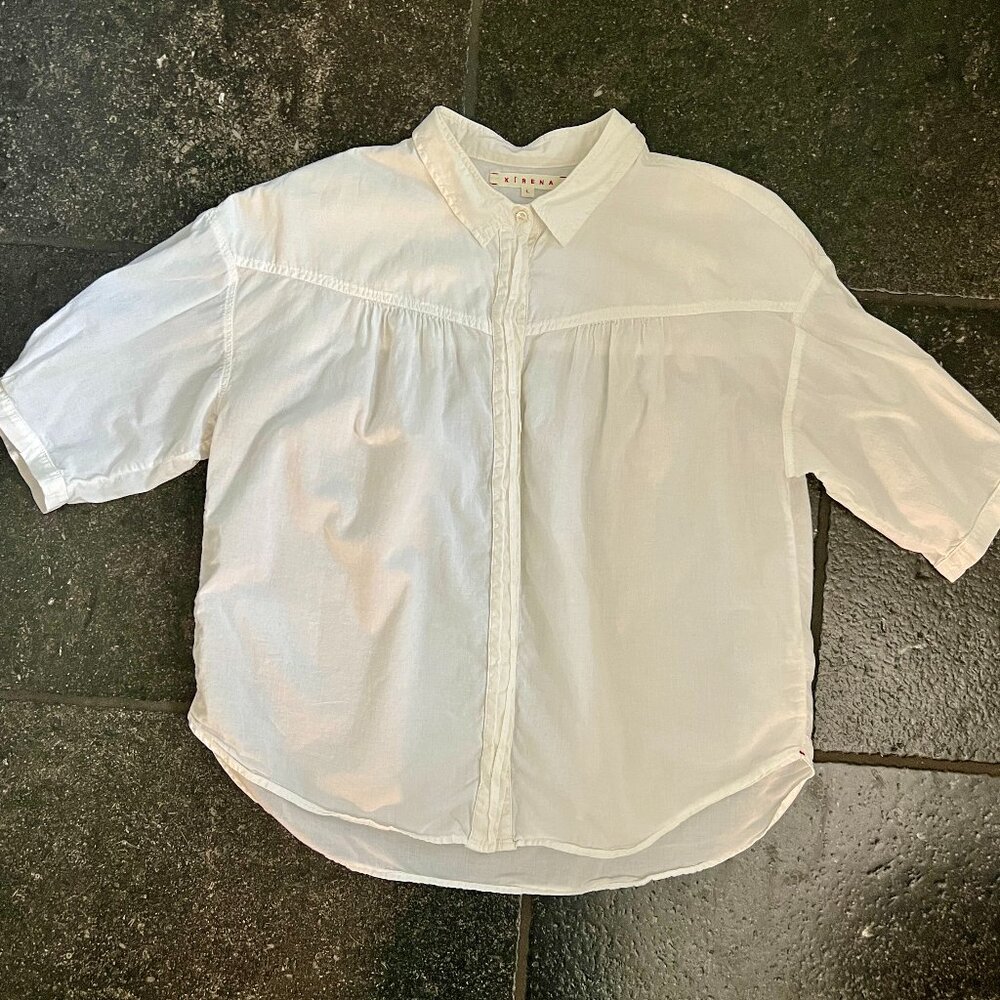 Xirena White Cotton Top L